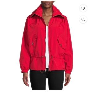 Lucky Brand Women’s Red Cropped Anorak Windbreaker